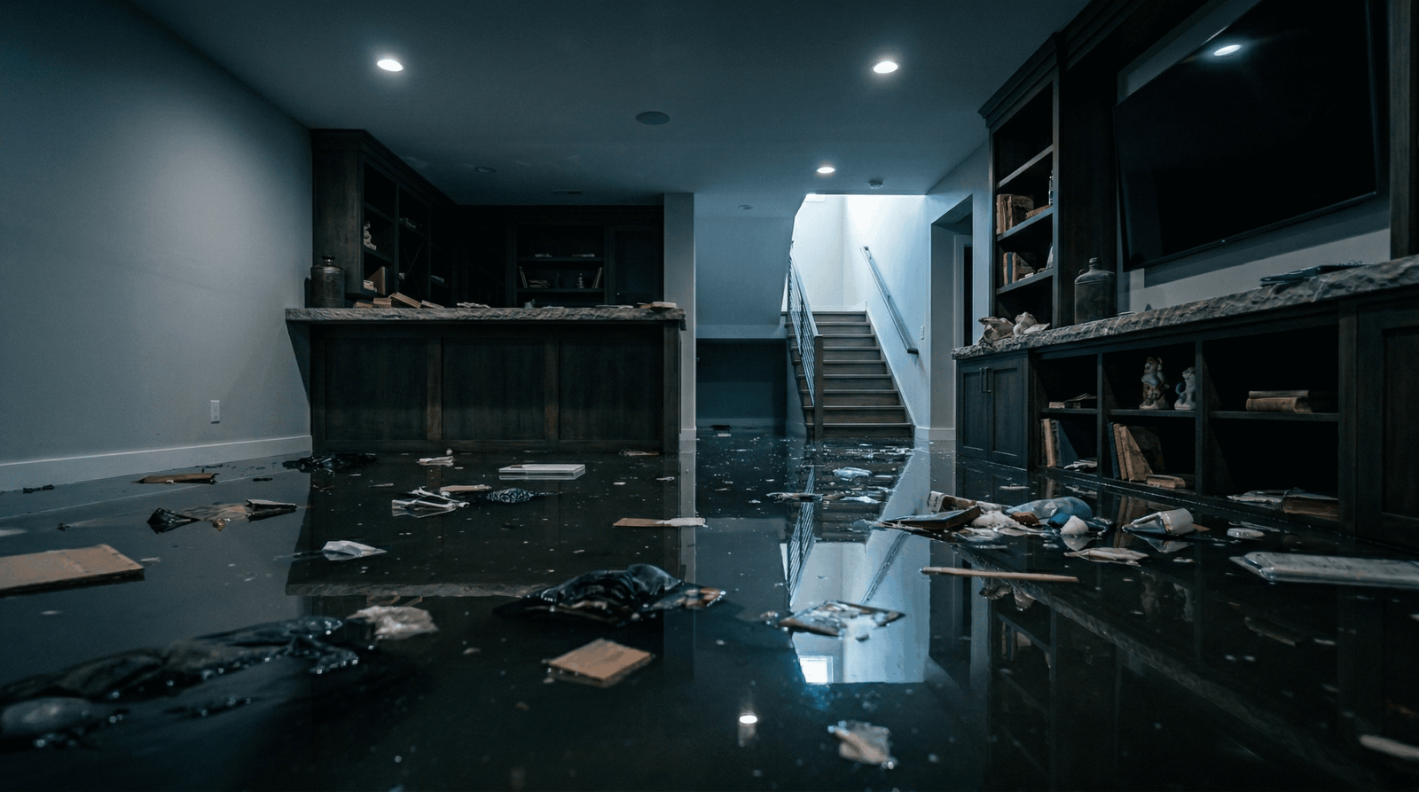 water damage restoration dallas flooded home standing water